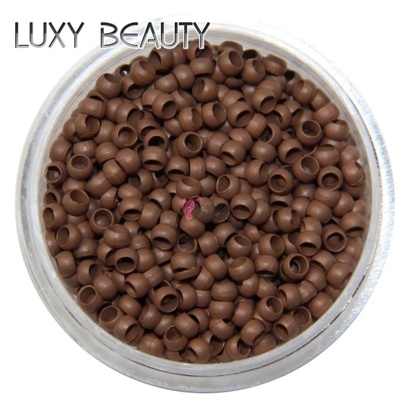 Inele Micro Nano Rings pentru extensii de par Luxy Beauty 200 bucati IMR07 Saten Deschis